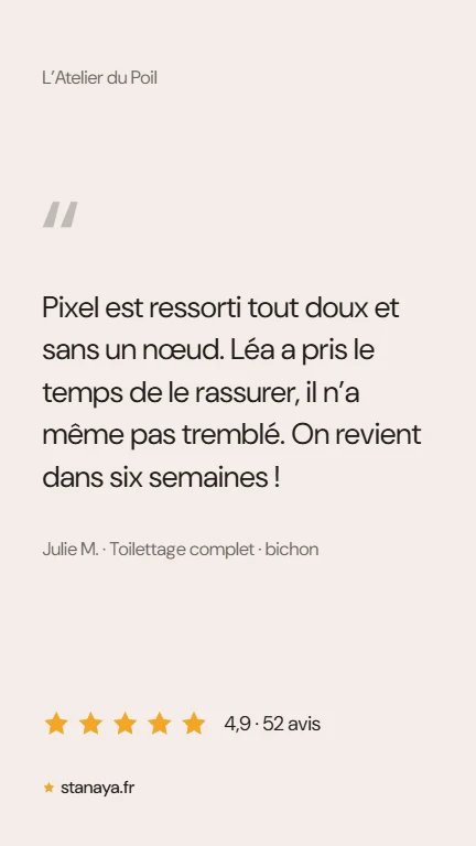 Story d’un avis client, 4,9 sur 5